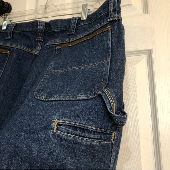 Wrangle Riggs Workwear Dark-wash Utility Denim Shorts - Picture 13 of 16